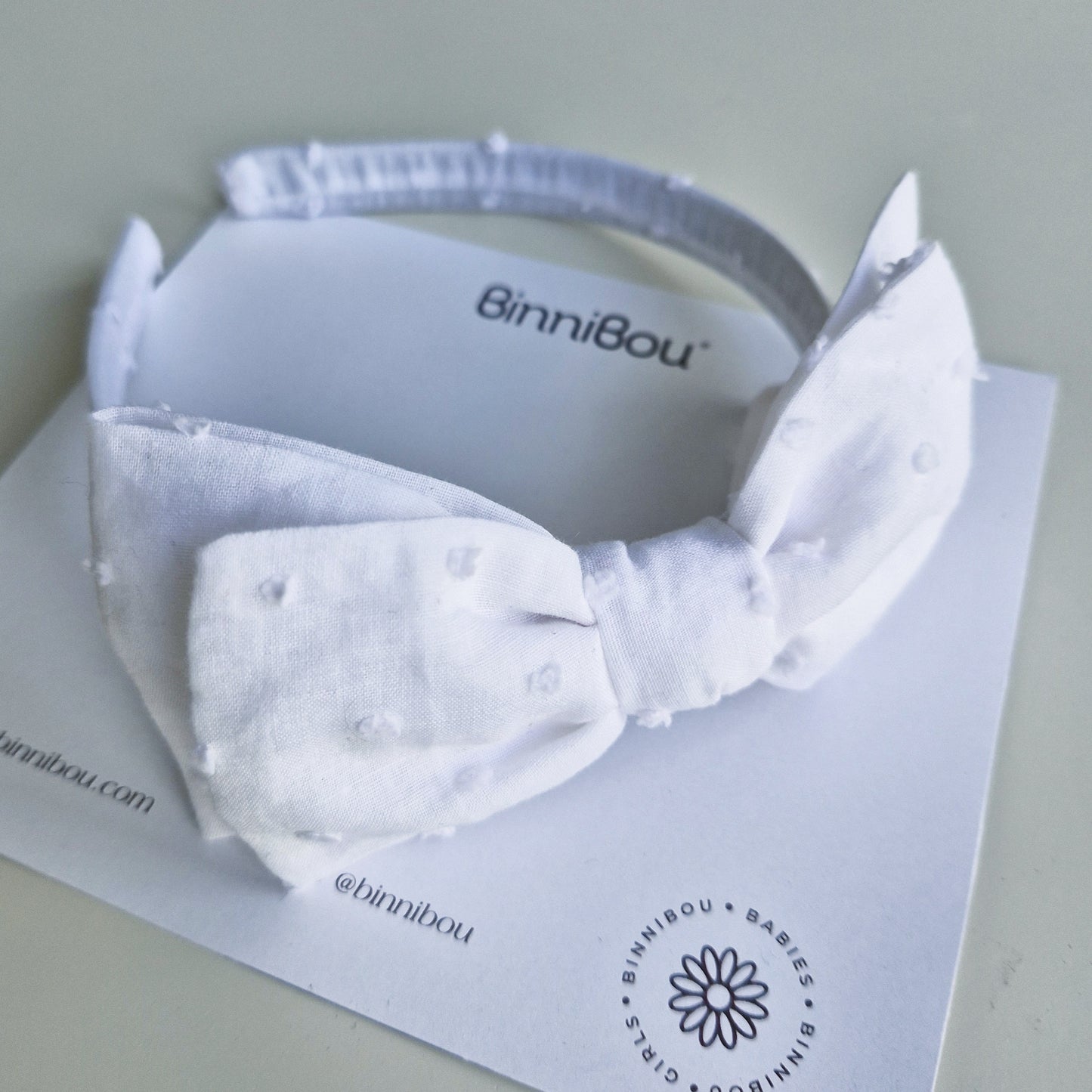 Headband Plumeti blanco