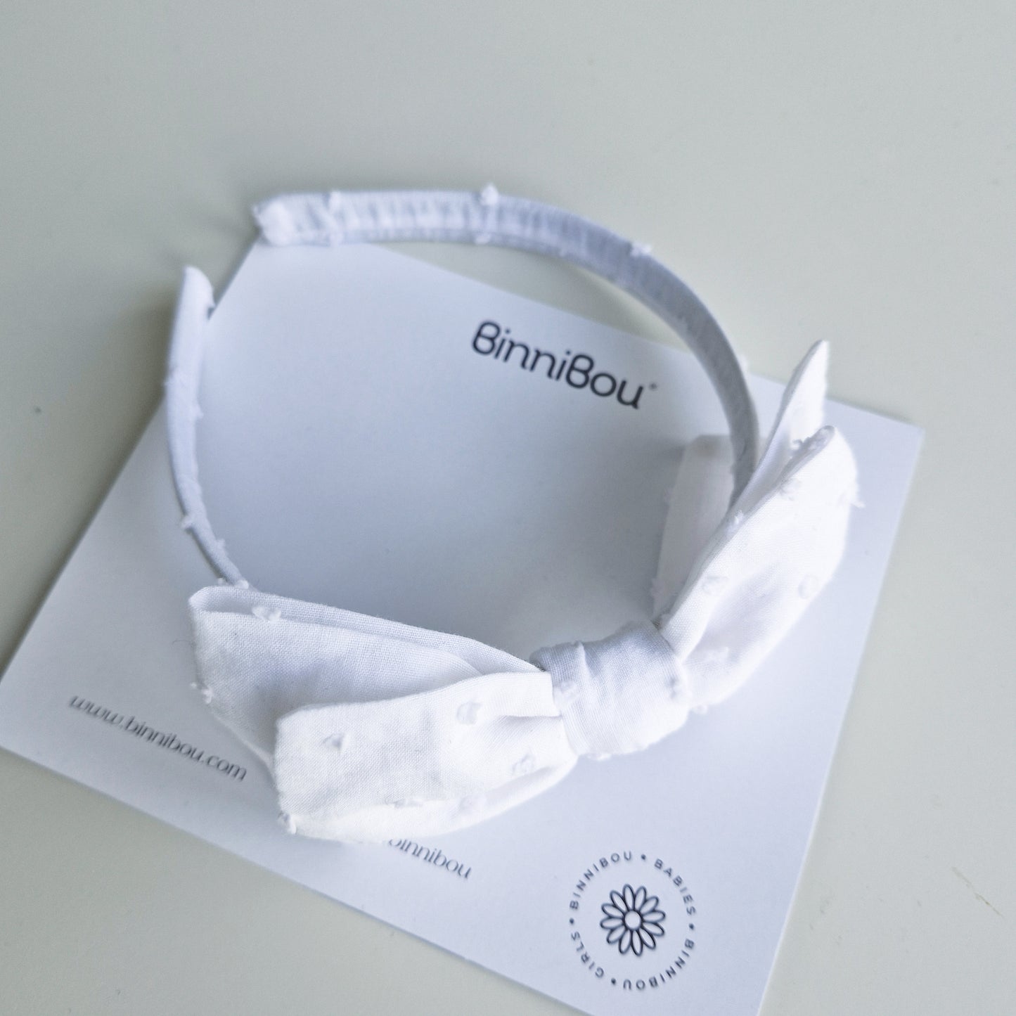 Headband Plumeti blanco