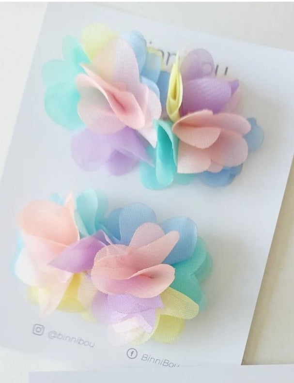 Clip Flores Pompones Two ways