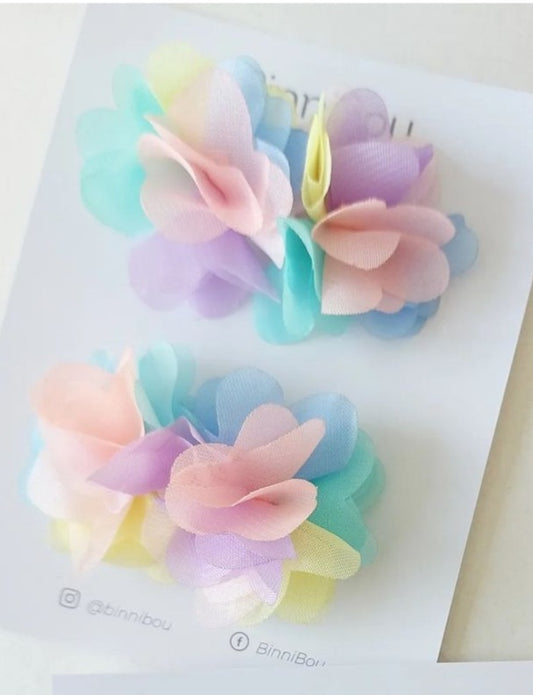 Clip Flores Pompones Two ways