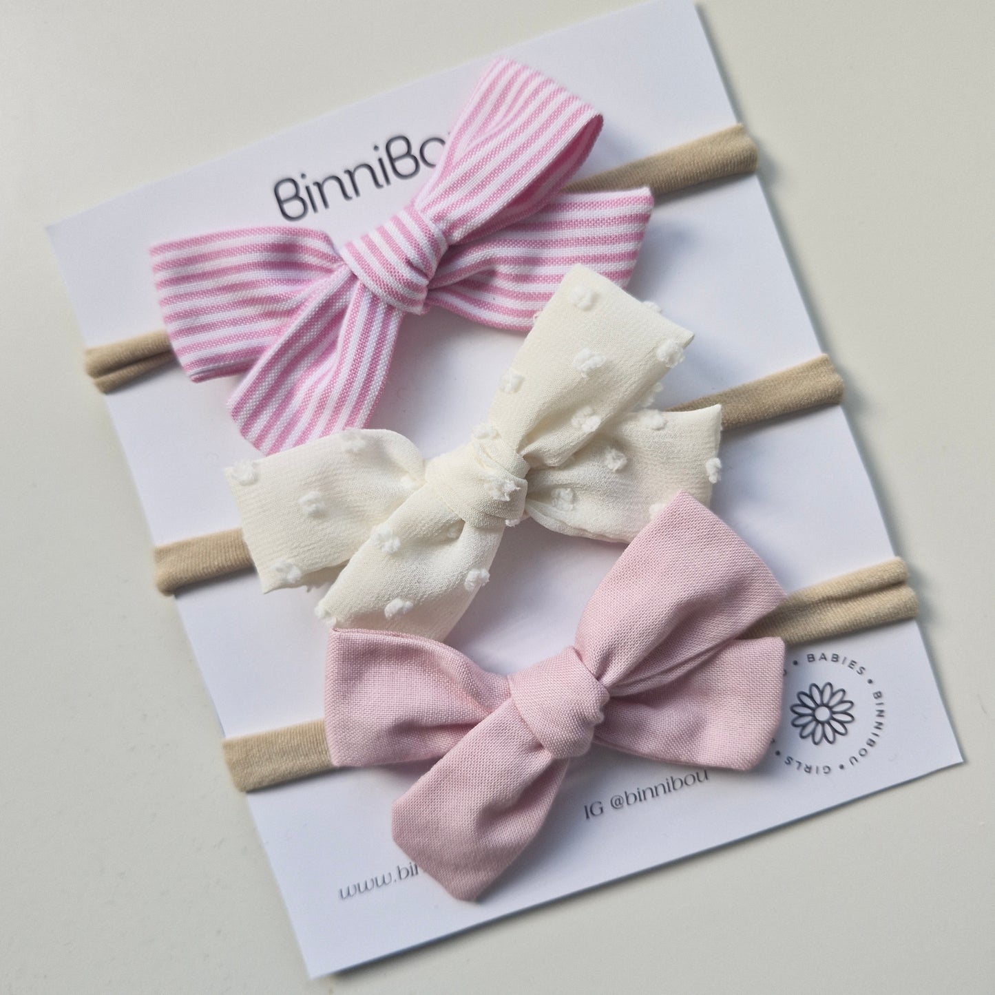 Mis primeros bows pink
